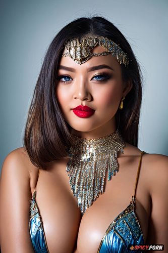 high resolution, face photo mongol woman, babyhair edges, pov