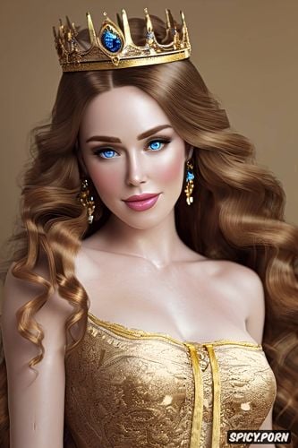 rich pale rosy skin, beauty and the beast, high cheekbones, medium round perky natural breasts