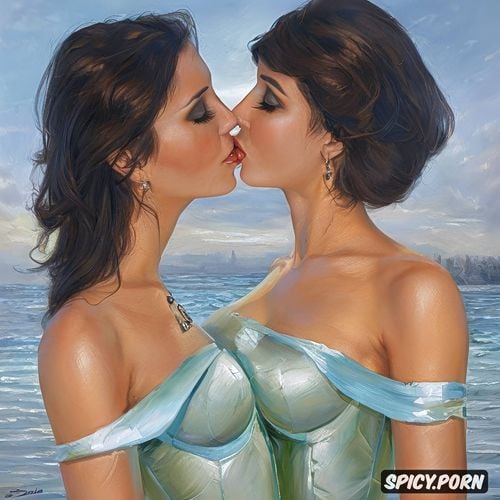 paris, lesbian couple kissing, sidele