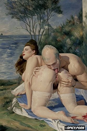 licking anus, cézanne, plus size model, thick body, very hairy vagina