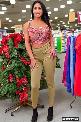 inside a target department store, body wrinkles, a cunning petite target shopping milf inappropriately positions her body while shopping for a great view of her covered assets