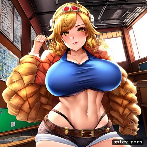 25 years old, classroom, precise lineart, pov, big hips, asian milf
