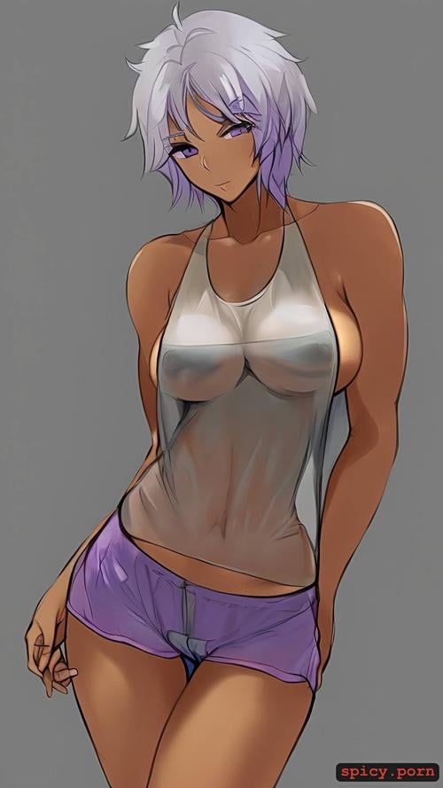 style pencil, one pretty naked female, see through clothes, purple eyes
