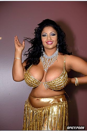 busty, front view, gigantic saggy tits, half view, gorgeous south indian belly dancer