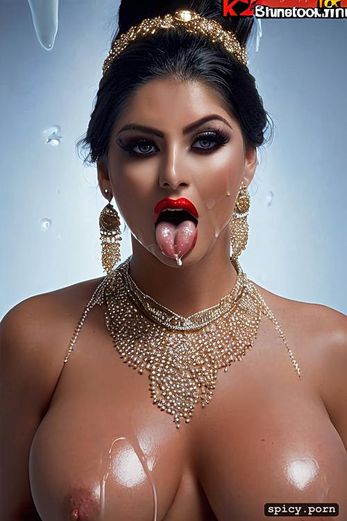 semen dripping from her face, extreme much cumshot semen, photo background ultra detailed