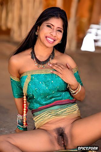 a seductive photogenic stunning exceptional very typical gujarati villager in her traditional clothing