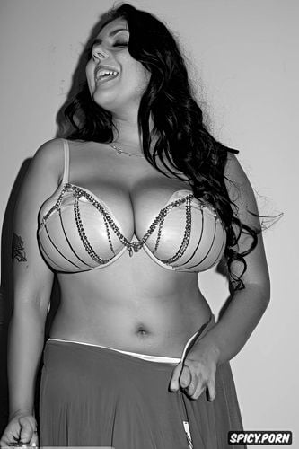 busty, hourglass figure, seductive, gigantic saggy tits, color photo