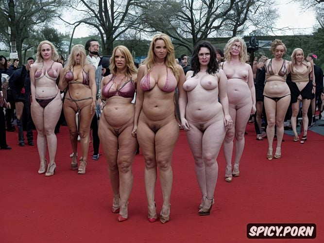 fat or skinny with crooked legs spread expose their xxl twats for the depraved public at the private world exhibition of the permanently wet twats