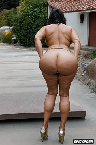 on all fours, massive ass, massive tits, fat, mature spanish woman