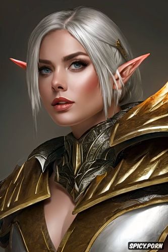 elf warrior dragon age beautiful face buxom, masterpiece, ultra detailed