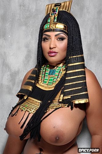 huge massive whoppers, perfect anatomy, gorgeous face, egyptian