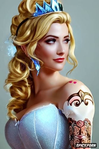 mercy overwatch slutty disney princess cinderella tight low cut cinderella ballgown tiara beautiful face tattoos on tits milf