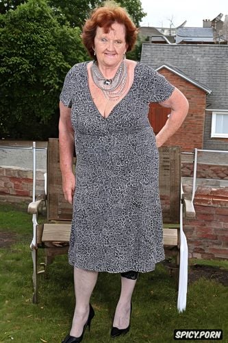 high heels, very old irish granny, granny is revealing, classy