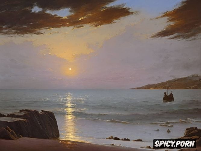 fine art, oil painting aivazovsky style painting natural oil brush