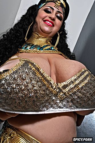 curvy, busty1 7, very realistic, gigantic hanging boobs, gorgeous egyptian bellydancer