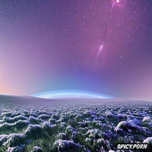 pink dust, close up, pov, alien couple, pink, purple, alien hovering atmosphere