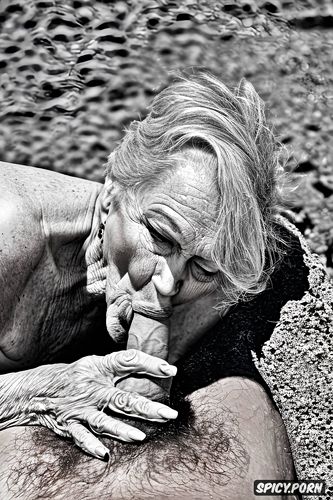 old woman cook sucking dick, masterpiece, hyper realistic, extra detailed