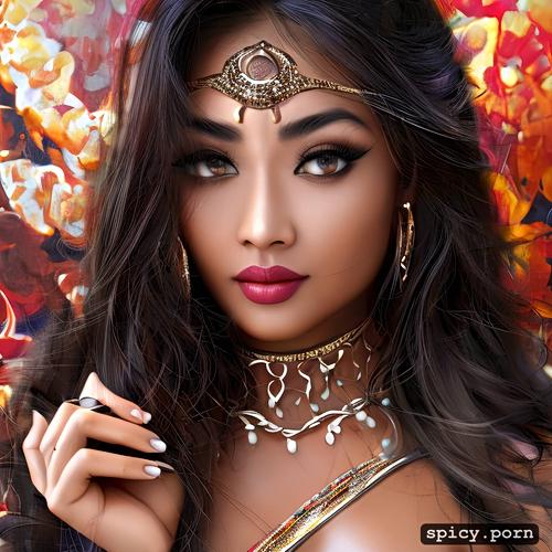 detailed body, fine art, extreme detail, 18 year old, indian woman