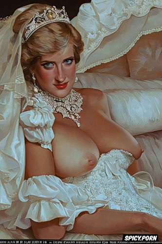 wedding dress, brown syrup, princess diana, gottfried hellnwein