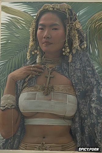 steam, paul gaugain painting, gaugain painting, thai woman, smoke