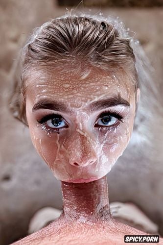 face centered, choking, sharp details, a beautiful belarusian female teen