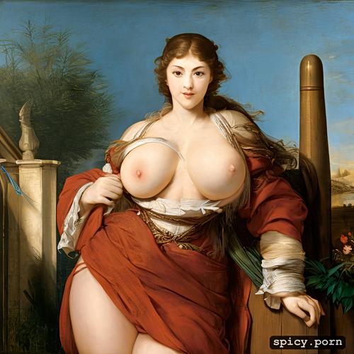 8k, realistic, big boobs, amateur, highres, masterpiece, extra nude lady