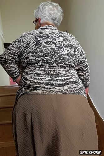 ssbbw, perfect face, huge massive saggy booty, ass rolled up old slut face face turned sideway white