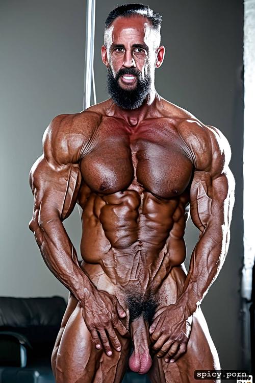 wide muscular shoulders, gigantic thick veiny penis, one alone handsome