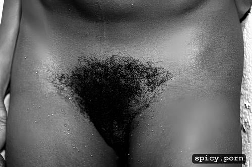 detailed pubic hair, super realistic photograph, sweaty halle berry