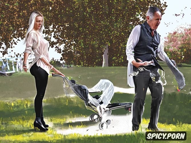 huge white dick, innocent uptight freckled white housewife attacked in park while pushing a stroller