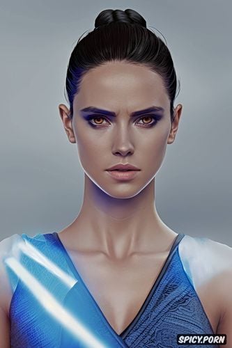 rey skywalker, brown eyes, no makeup, face shot, artstation