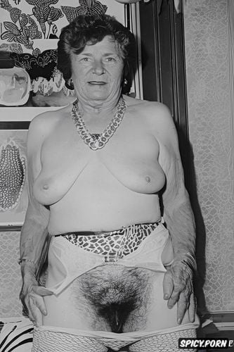 background bedroom, petite, old irish grandma, posing sexy, big saggy tits