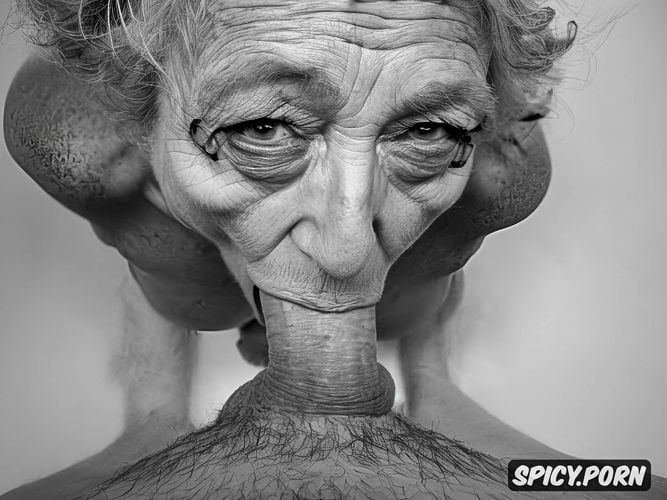 granny, pov, deapthroat, gilf, wrinkled face, ultra realistic
