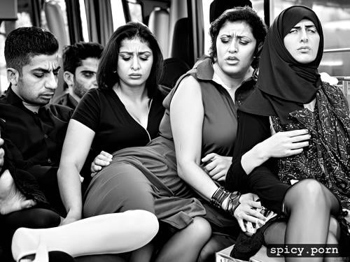 iranian angry milf getting groped in crowded bus