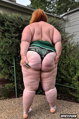 large belly, ssbbw1 4, prominent nipples, big ass, granny panties