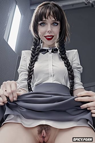 high socks, no panties, wide open eyes, nice big dick, gorgeous face beautiful face no panties good pussy view innie pussy trimmed pussy hairy pussy felicity jones jyn erso