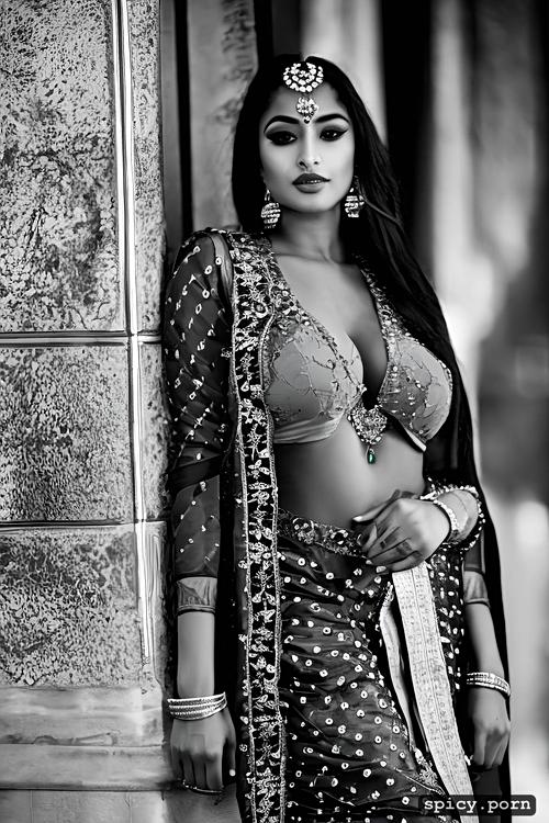 full body priya wearing very revealing nude saree, perfect body