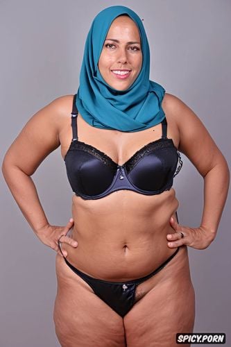 minimalistic hijab, arabic hot milf actress, oiled, colors peach