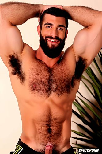 hairy armpits, macho man, hunk, arab very muscular, soldier gay man