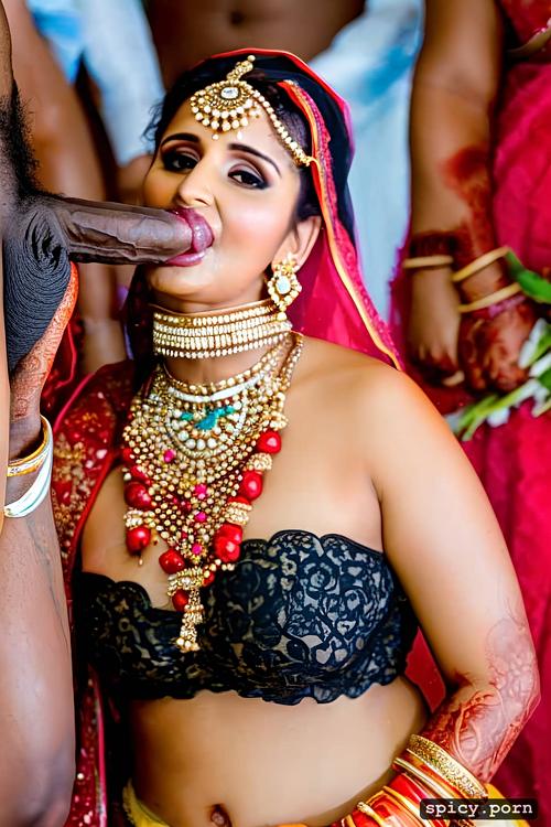 get covered by cum all over his bridal dress showing medium boobs ultrarealistic