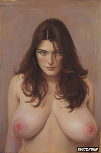 millie brady, voluptuous body, jules bastien lepage oil painting