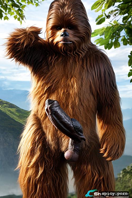 chewbacca male with large penis