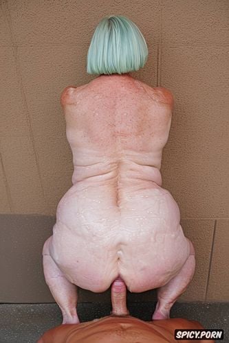 hyperrealistic pregnant pissing muscular thighs red bobcut haircut