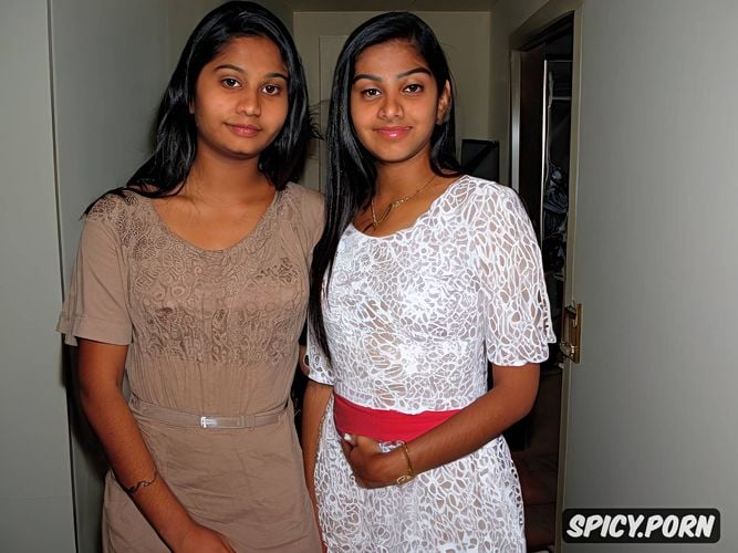 ponytail, terrified hopeless expression, lesbian indian teens extremely petite