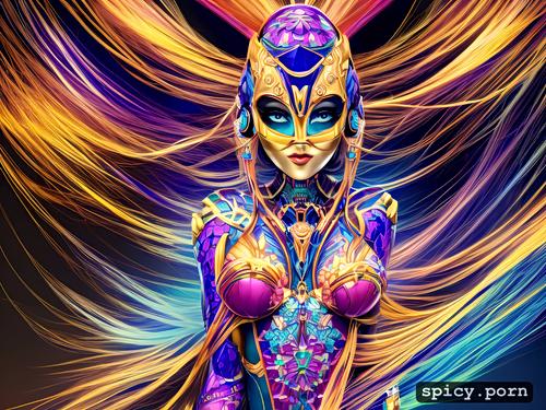 ultra detailed, miss roboto, highres, byjustpixels, triadic color