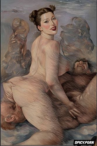 sex, transexual woman, lustful penetration, renoir, very hairy vagina