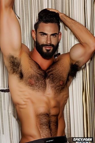 hairy armpits, soldier gay man, arab very muscular, arab skin