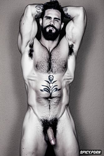 some body hair, big erect penis xxl, nice abs, solo spain man body muscular