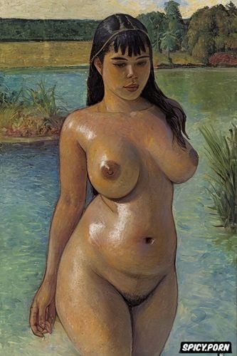 fat belly, fat hips, native american thai, wide hips, pierre bonnard ernst kirchner nudes bathing in lake