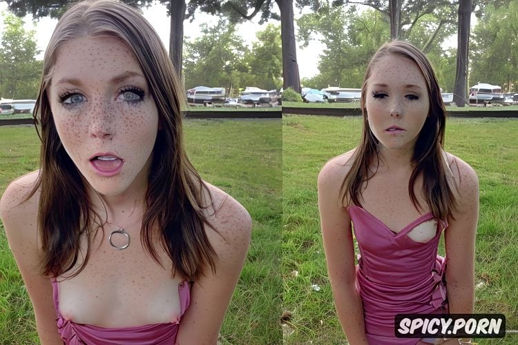 sundress pulled up, extremely petite, tears, freckled innocent teen attacked and fondled by neighbor in backyard